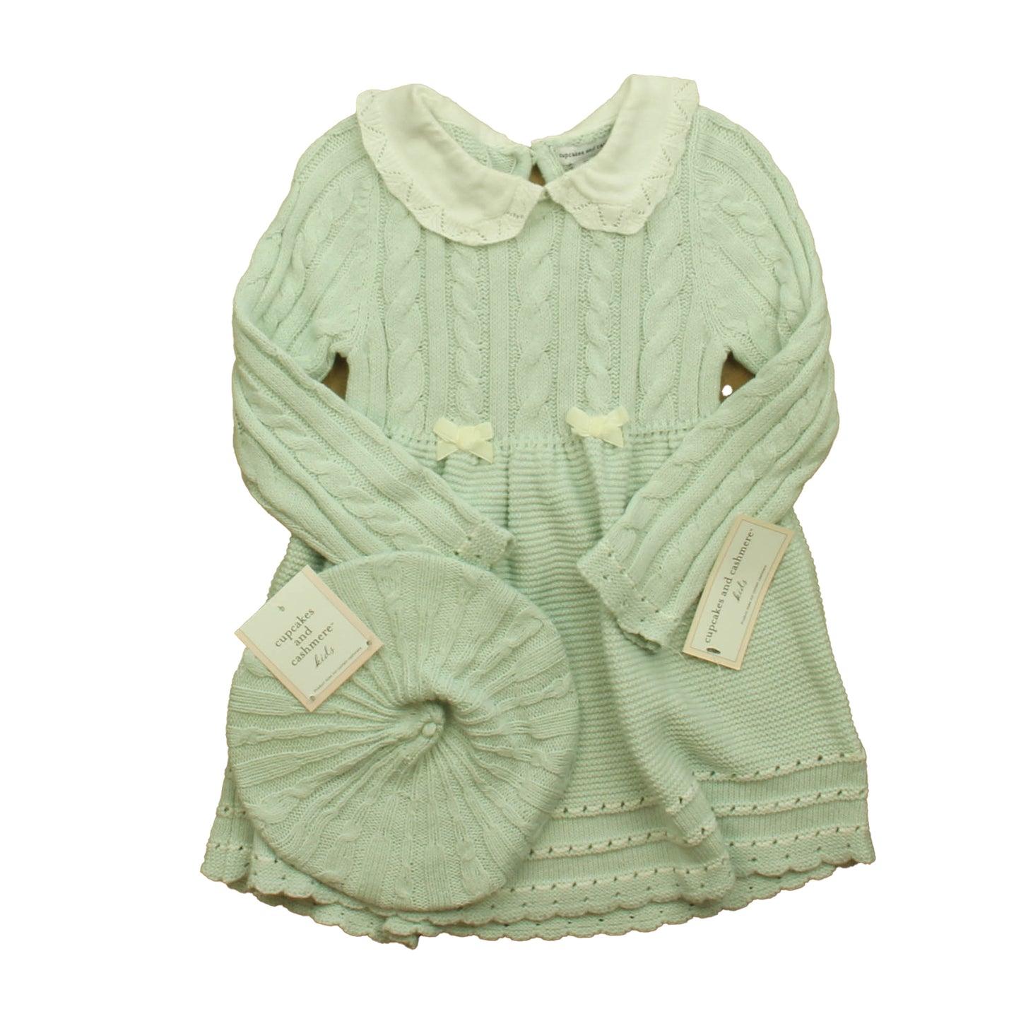 Cupcakes & Cashmere Girls Aqua Sweater Dress Size: 24 Months Aqua