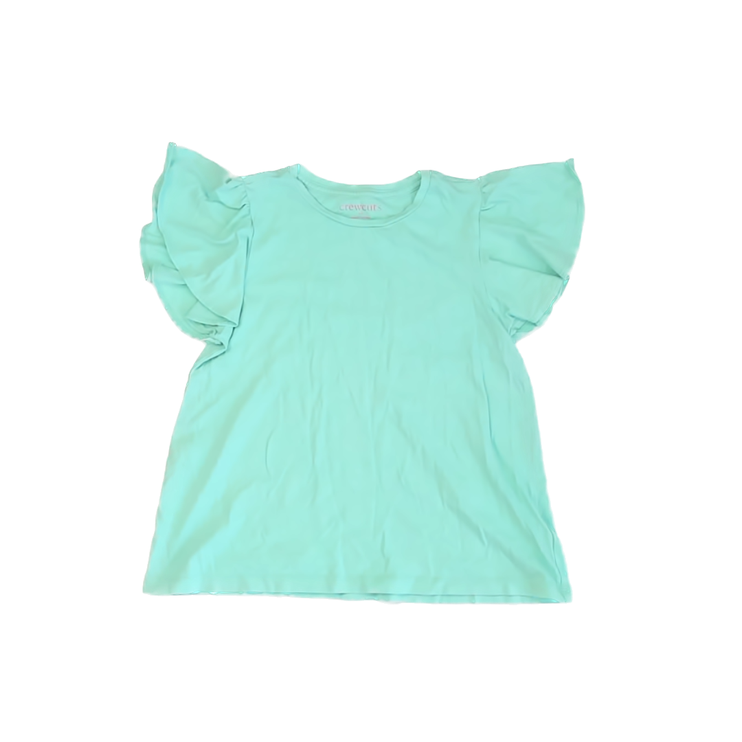 Crewcuts Girls Aqua T-Shirt Size: 10-11 Years Aqua