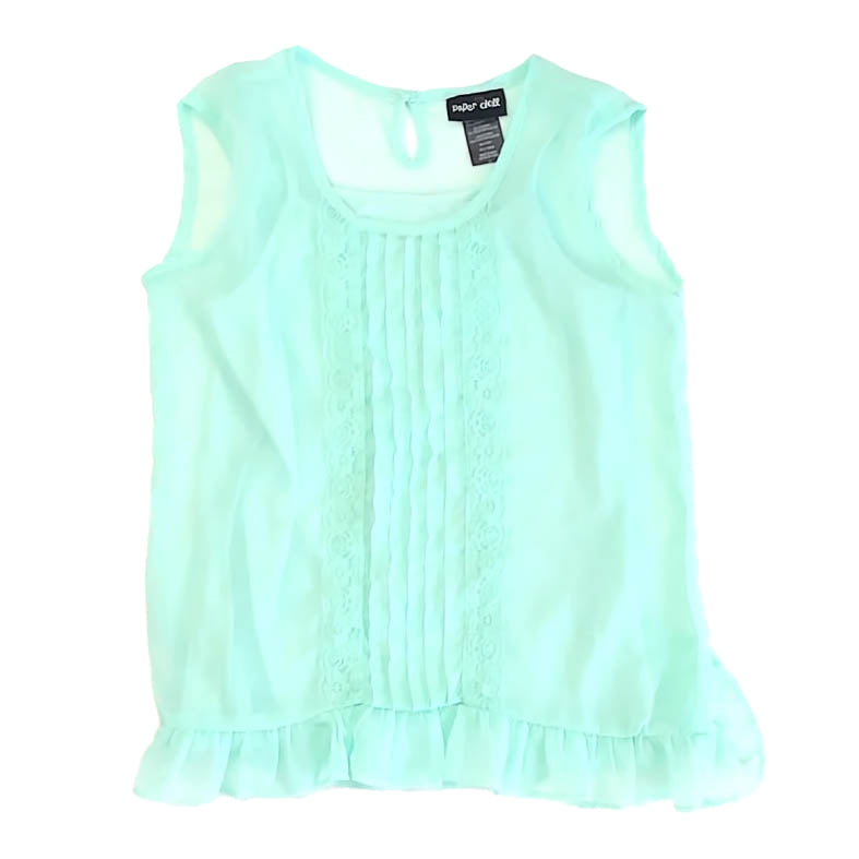 Paper Doll Girls Aqua Blouse Size: 12 Years Aqua