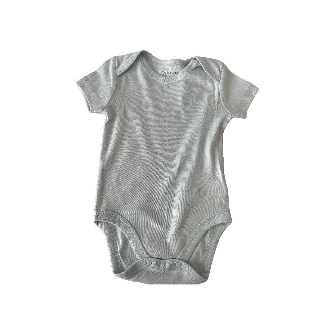 Mac and Moon Unisex Aqua Onesie Size: 6 months Aqua
