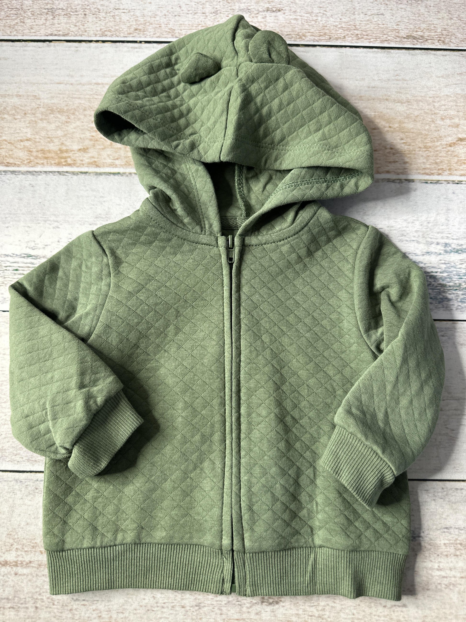 Little Me Unisex Army Green Hoodie Size: 9 months Army Green
