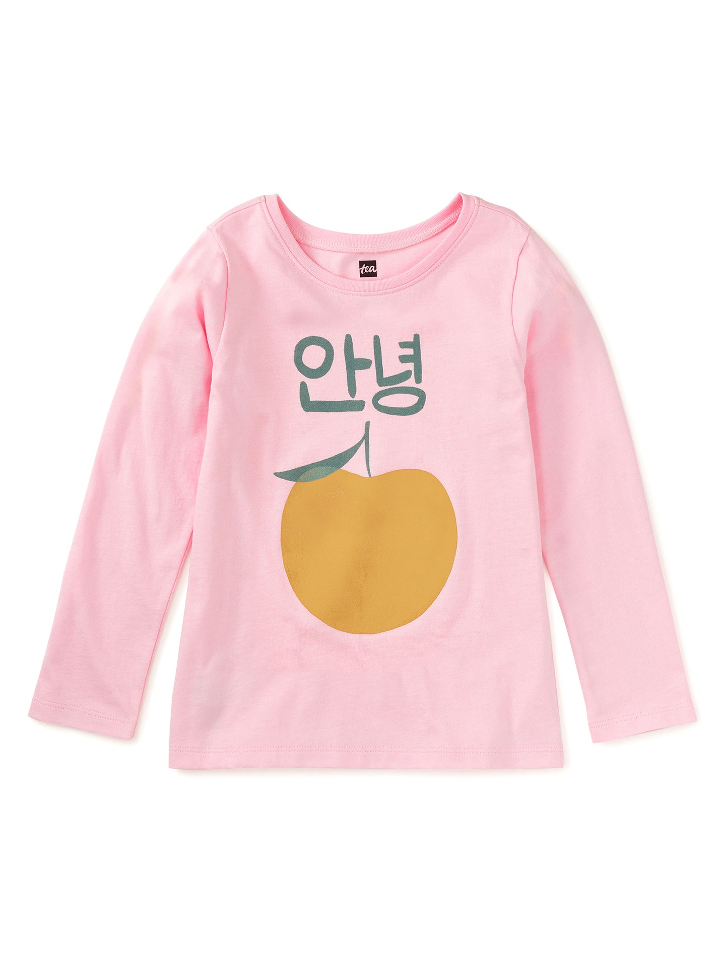 Tea Collection Girls Asian Pear Long Sleeve T-Shirt Size: 5T Asian Pear