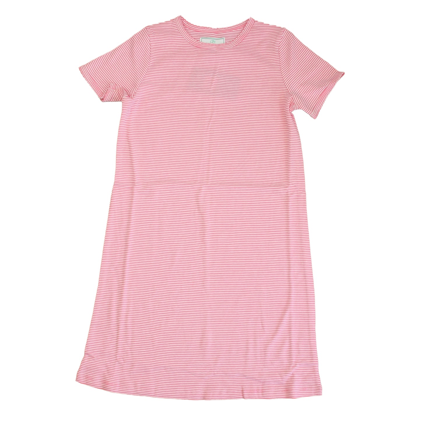 Classic Prep Girls Azalea Pink & White Stripe Dress Size: 6-14 Years Azalea Pink & White Stripe