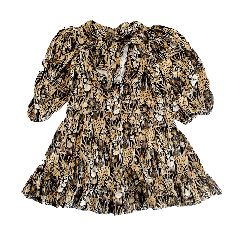 Kate Quinn Girls Beige | Black Dress Size: 18-24 Months Beige | Black