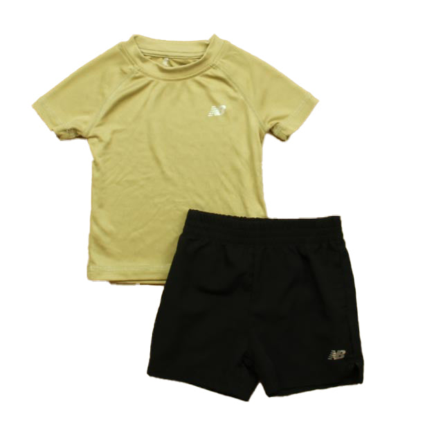 New Balance Boys Beige | Black Apparel Sets Size: 12 Months Beige | Black
