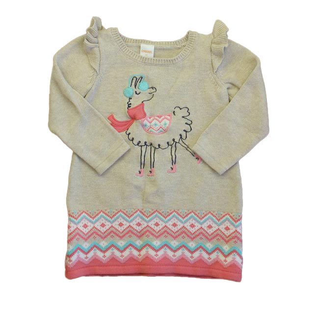 Gymboree Girls Beige LLama Sweater Dress Size: 2T