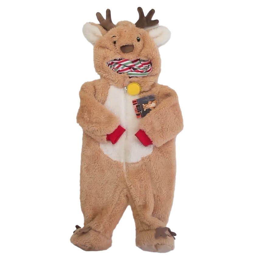 FAO Schwartz Unisex Beige Reindeer Costume Size: 3-6 Months Beige Reindeer