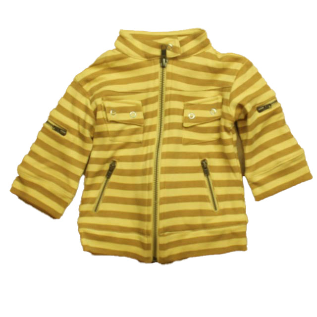 Kate Quinn Organics Girls Beige Stripe Cardigan Size: 3-6 Months Beige Stripe