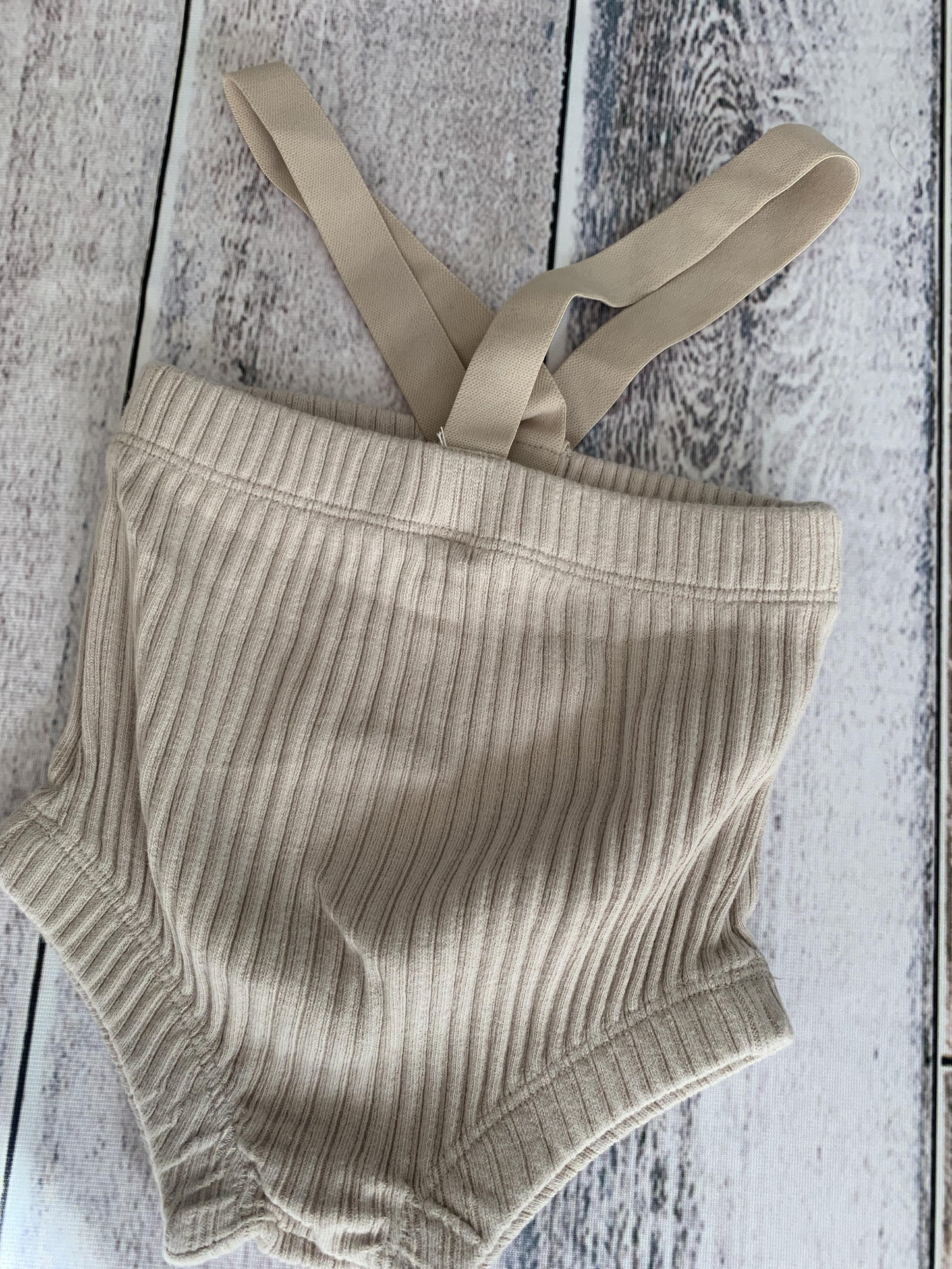 Monbebe Boys Beige Overalls Size: 9 months Beige