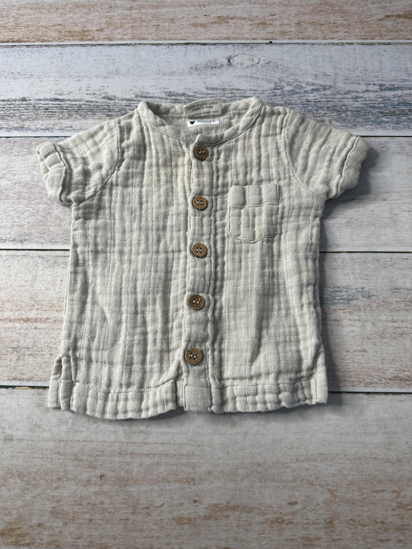 City Mouse Boys Beige Shirt Size: 6-9 months Beige