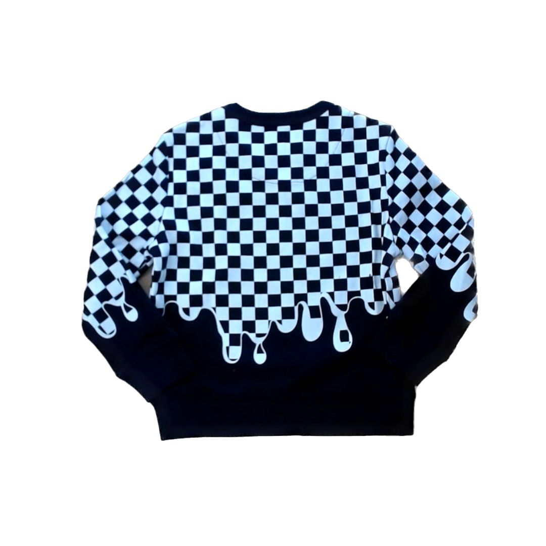 Rockets Of Awesome Boys Black and White Checkered Sweater Size: 7 Years Black and White Checkered