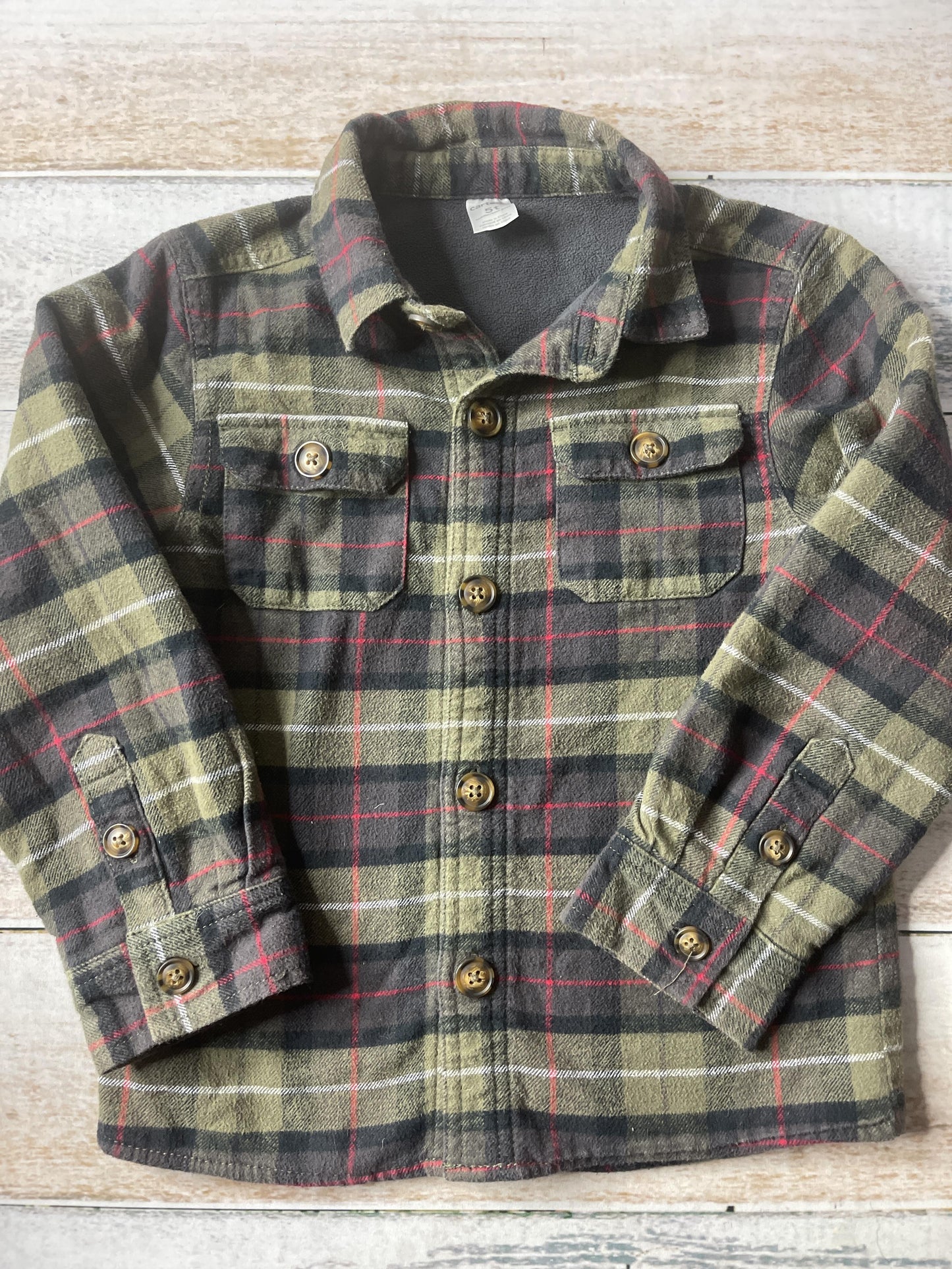 Carters Boys Black | Army Green Jacket Size: 5T Black | Army Green