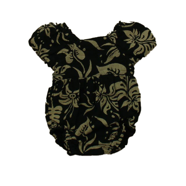 Gap Girls Black | Beige Romper Size: 0-3 Months Black | Beige