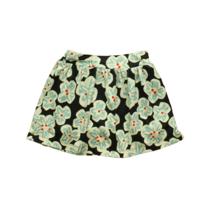 Hanna Andersson Girls Black | Blue Floral Skirt Size: 3T Black | Blue Floral