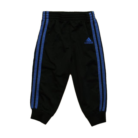 Adidas Boys Black | Blue Athletic Pants Size: 12 Months Black | Blue