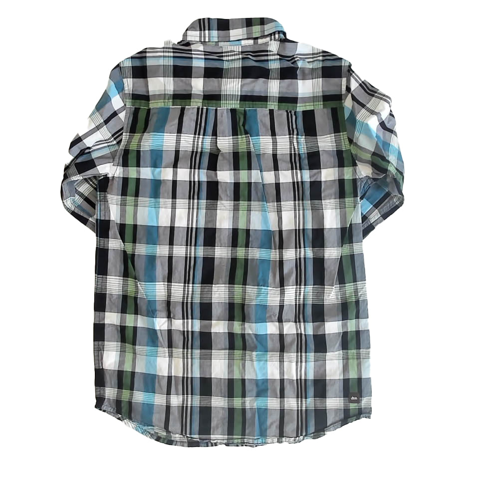 Tea Collection Boys Black | Blue Button Down Long Sleeve Size: 12 Years Black | Blue