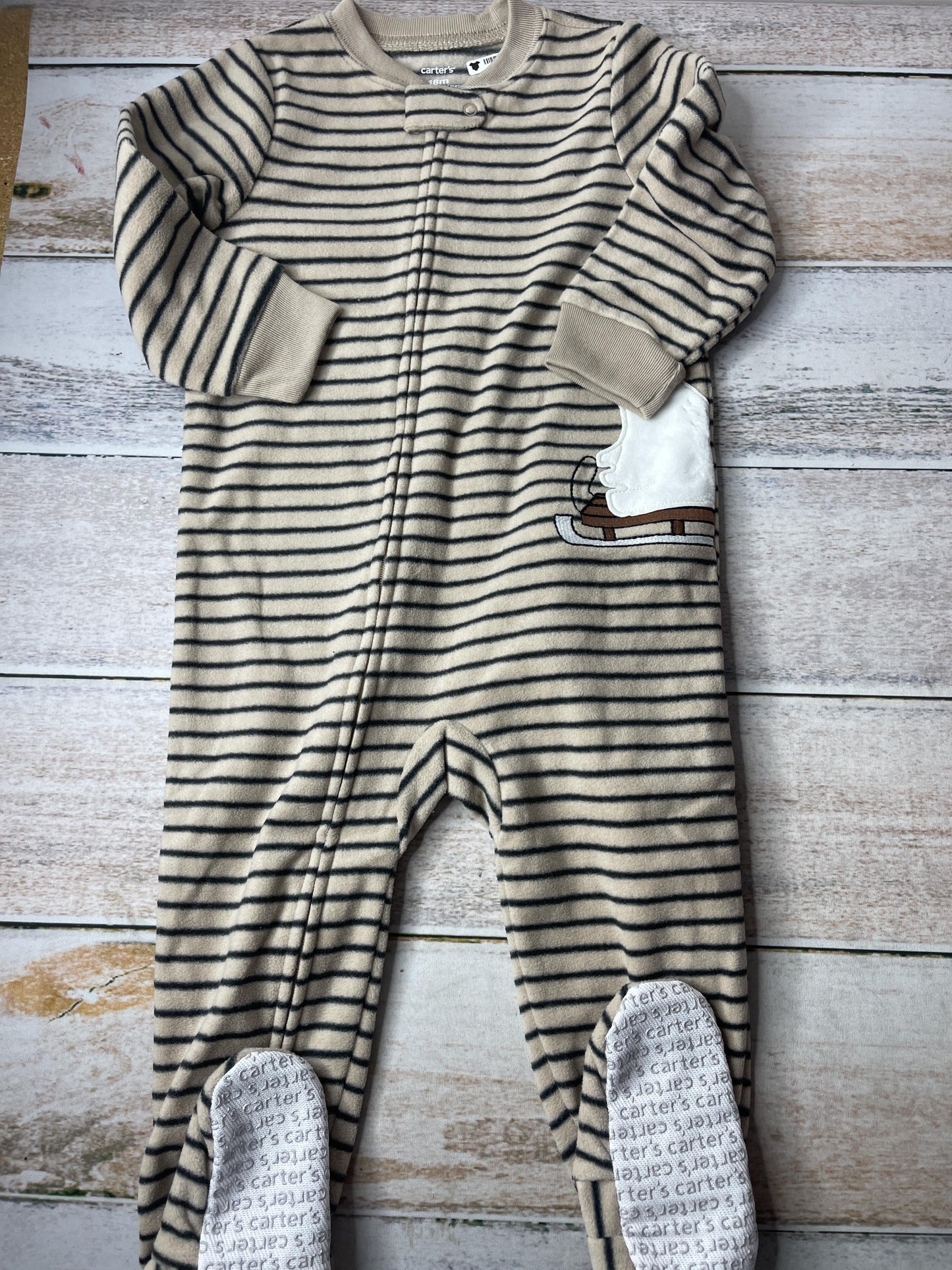 Carters Unisex Black | Brown Pajamas Size: 18 months Black | Brown