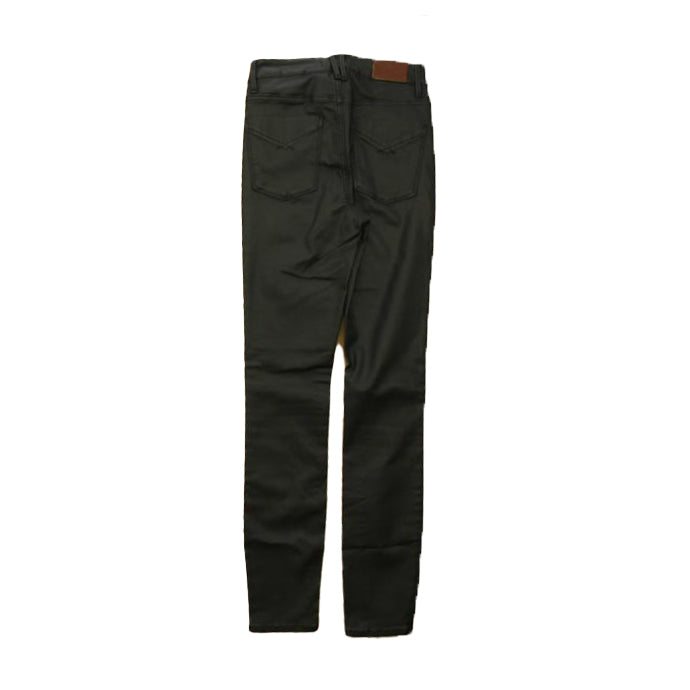 Unpublished Girls Black Coated Jeans Size: Junior 25 Black Coated