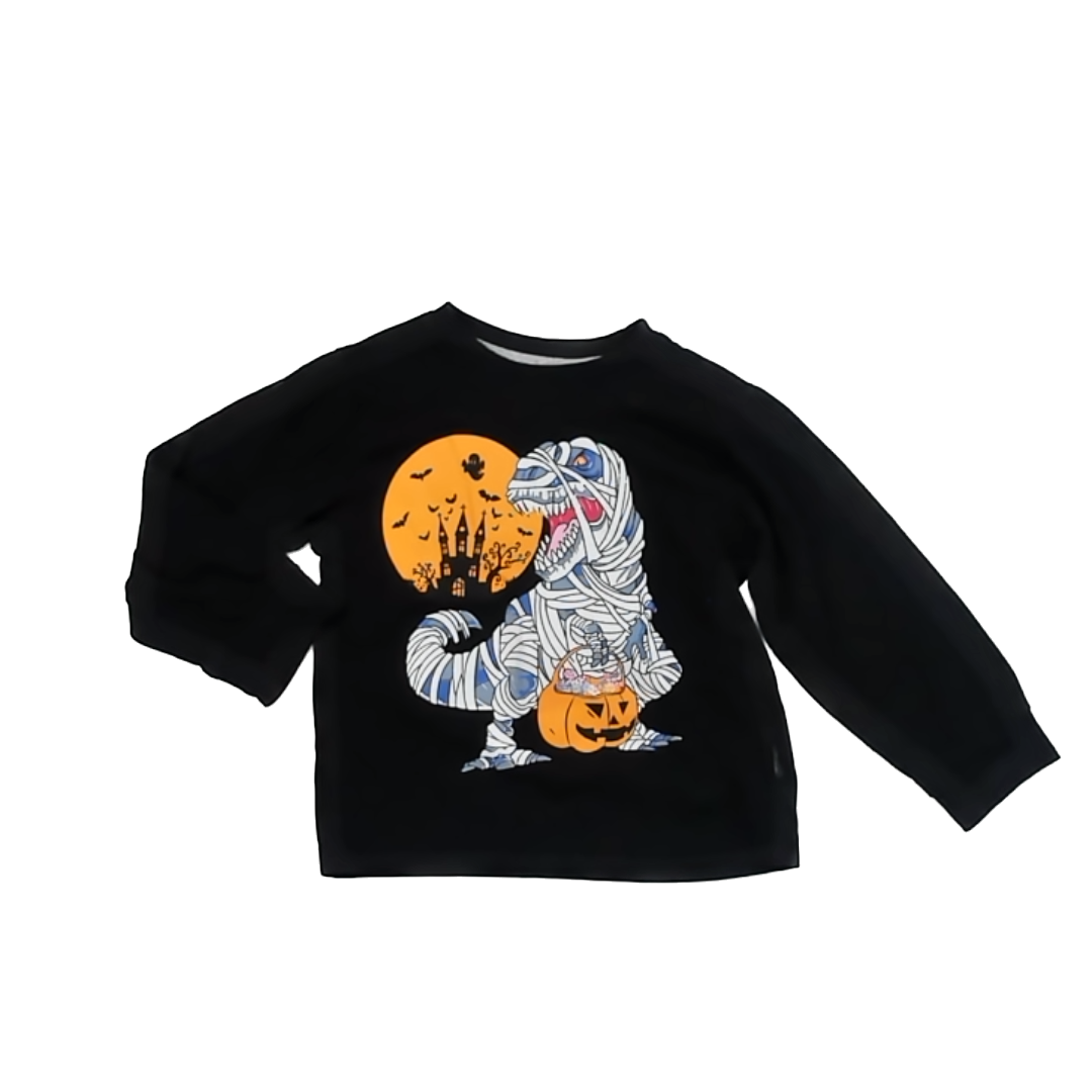 American hawk Boys Black | Dino Long Sleeve T-Shirt Size: 2T Black | Dino