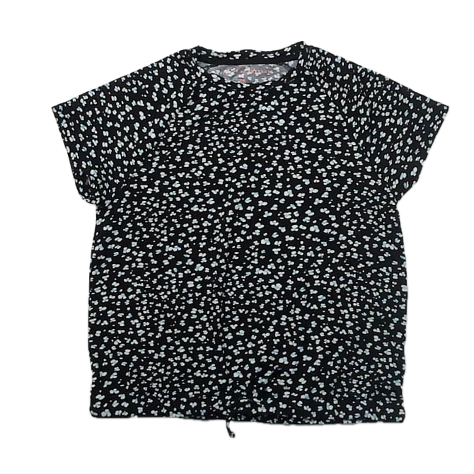 Rockets Of Awesome Girls Black Floral T-Shirt Size: 10 Years Black Floral