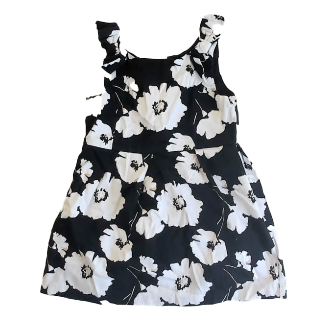Janie & Jack Girls Black Floral Dress Size: 3T Black Floral