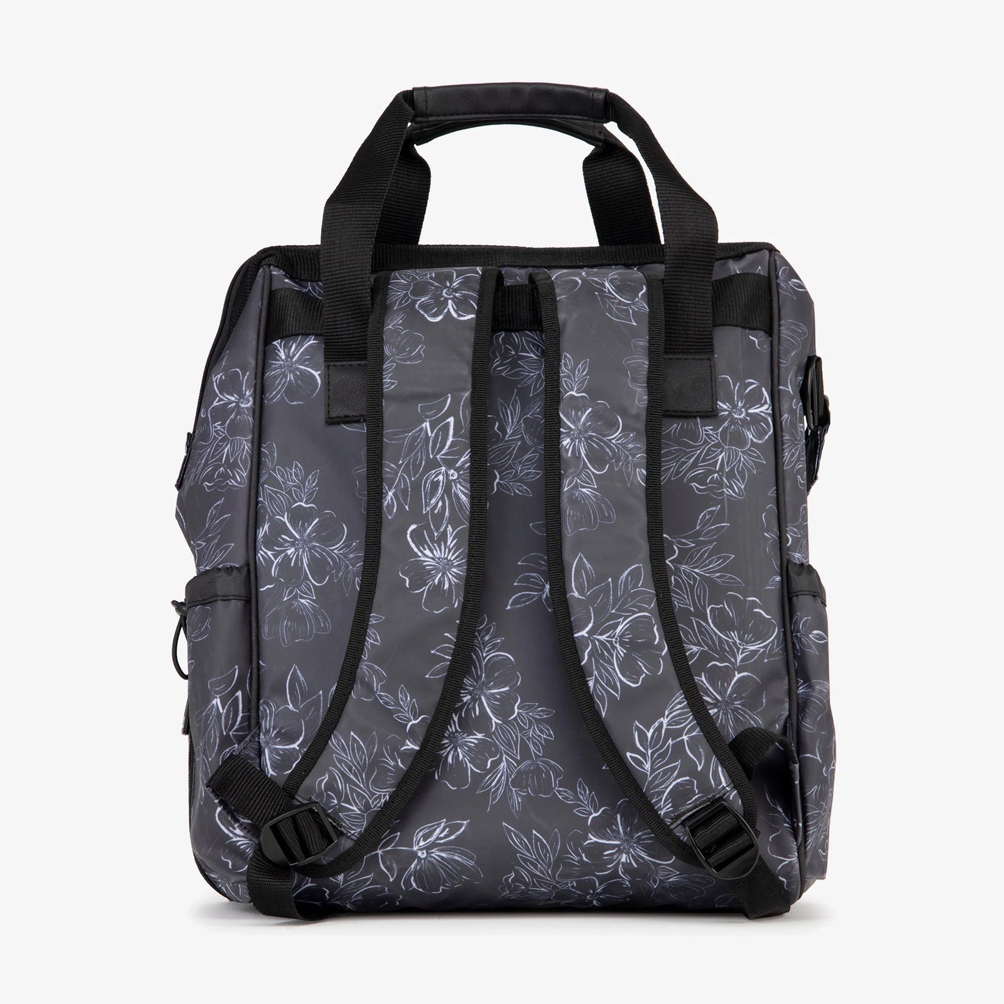 JuJube Girls Black Floral Diaper Bag Size: Dr. Mom Multi-Carry Backpack Black Floral