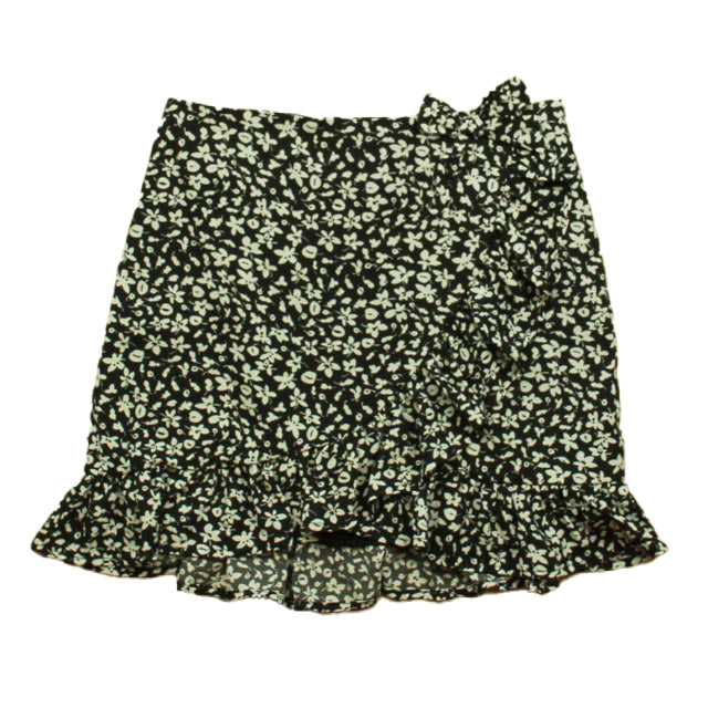 Shein Girls Black Floral Skirt Size: 11-12 Years