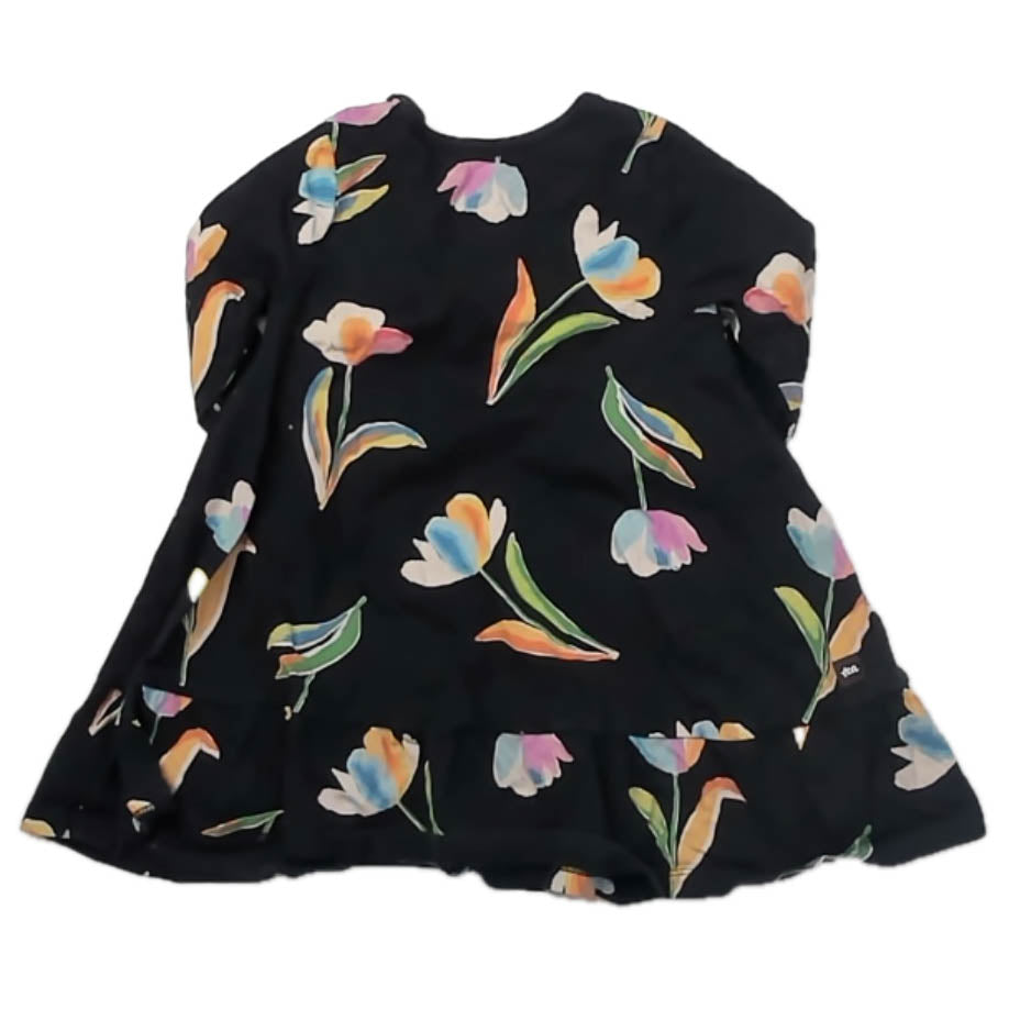 Tea Collection Girls Black Floral Dress Size: 18-24 Months Black Floral