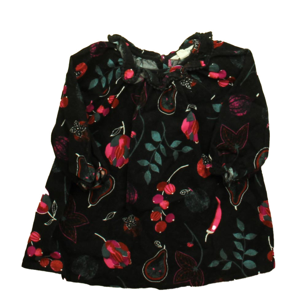 Country Road Girls Black Floral Dress Size: 6-12 Months Black Floral