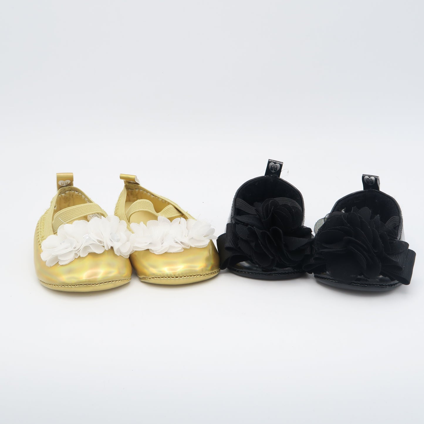 Stepping Stones Girls Black | Gold Shoes Size: 3-6 Months Black | Gold