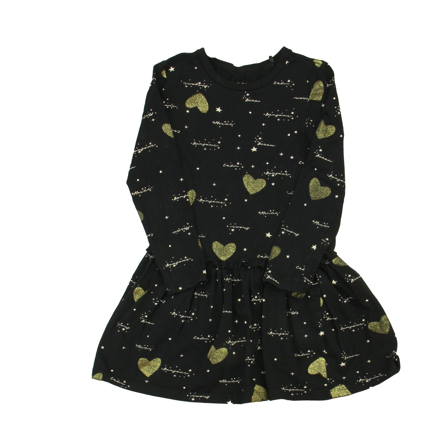 BCB Girls Girls Black | Gold Dress Size: 4-5T Black | Gold