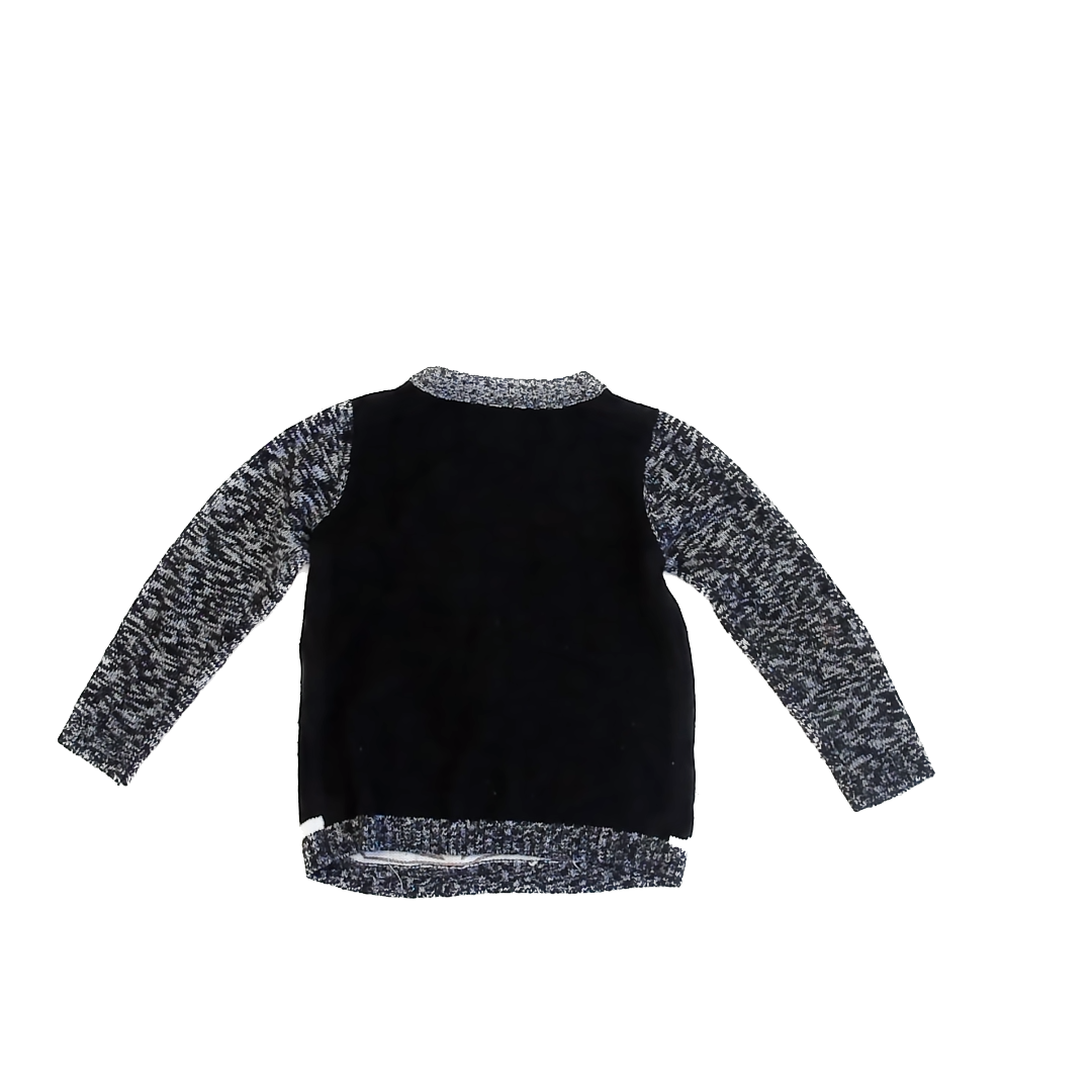 33 Degrees Boys Black | Grey | Dino Sweater Size: XL (7) Black | Grey | Dino