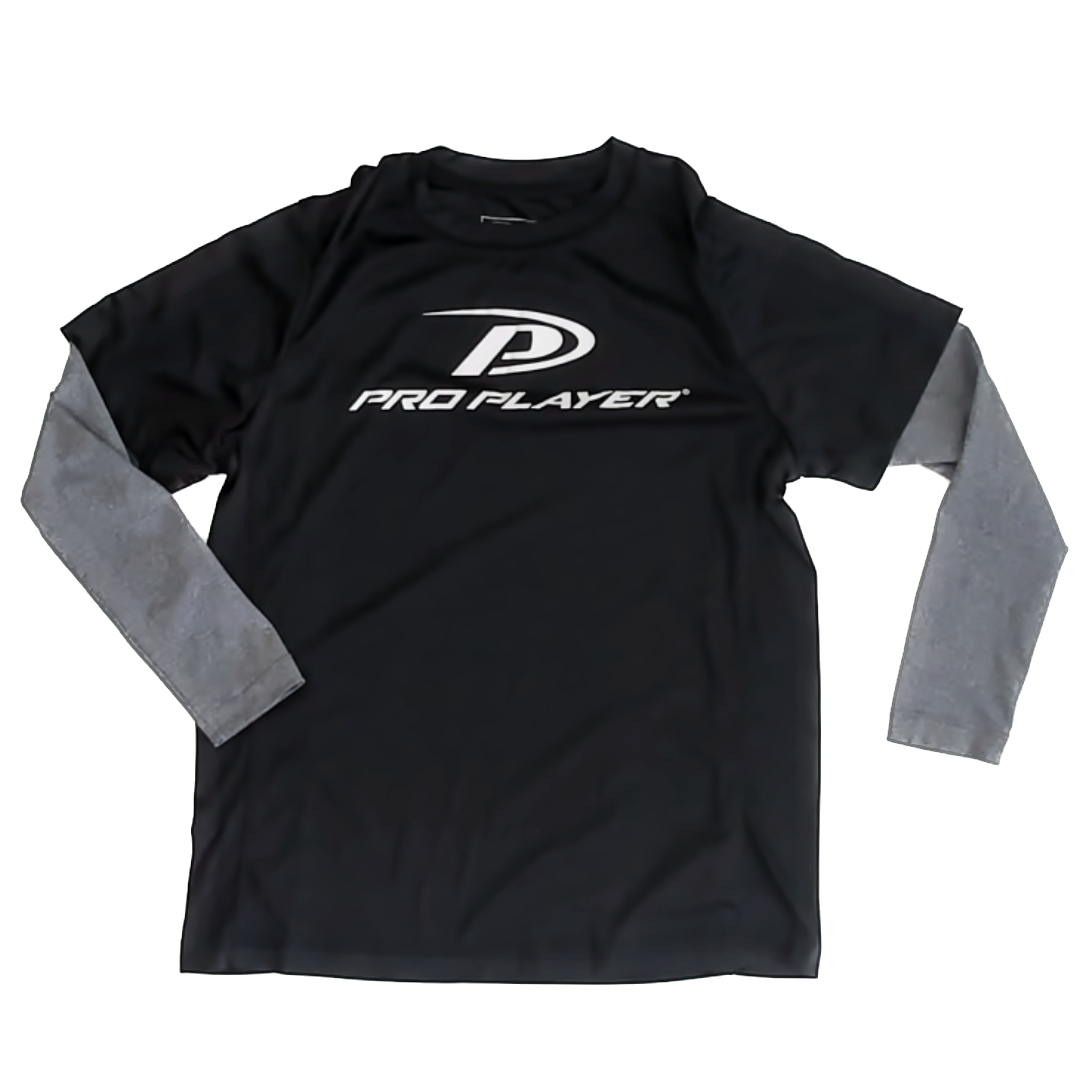 Pro Player Boys Black | Grey Athletic Top Size: Large Black | Grey