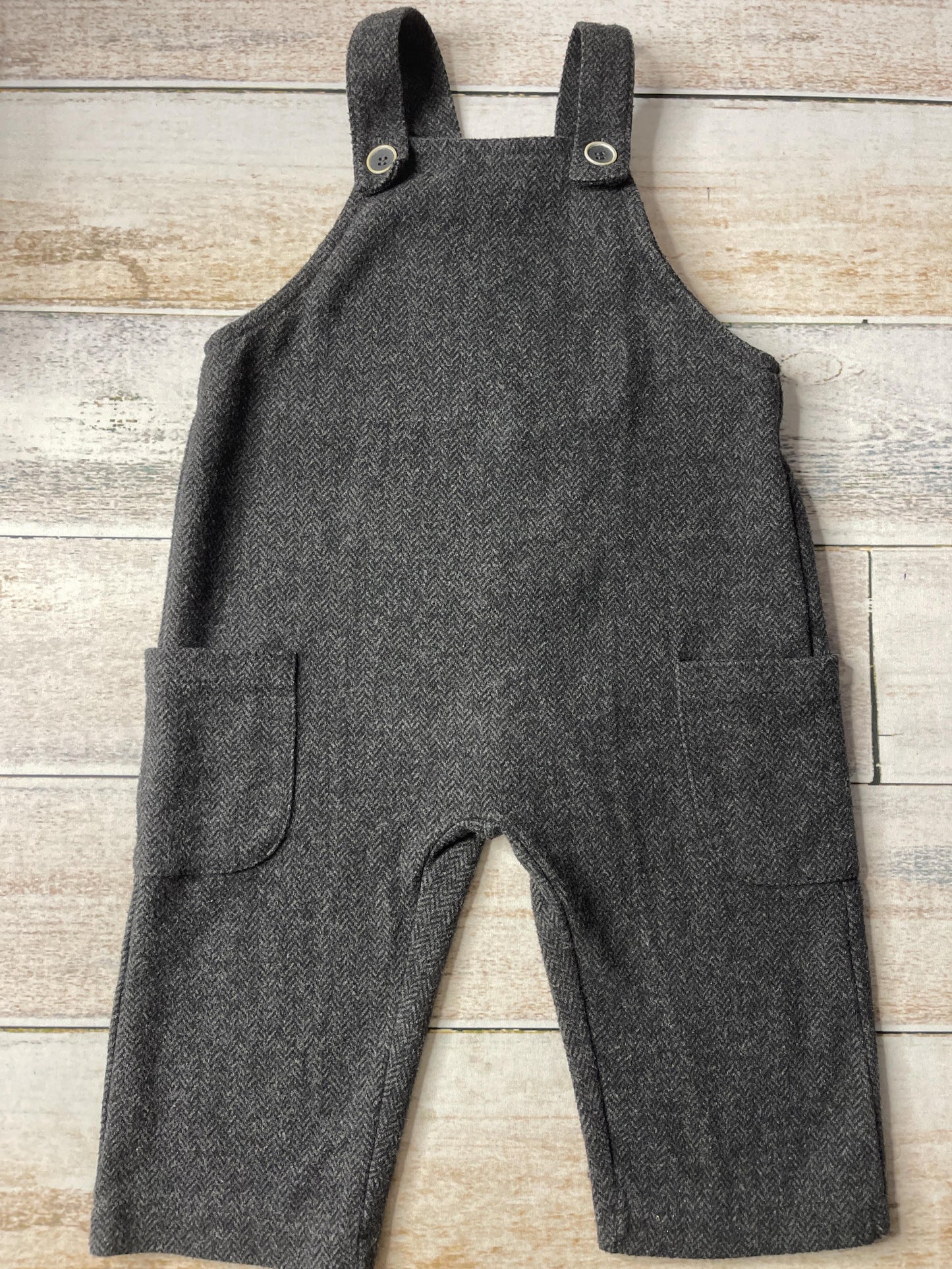 Zara Boys Black | Grey Overalls Size: 18-24 months Black | Grey