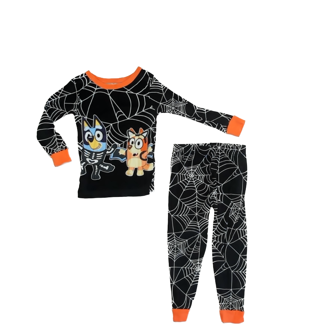 Bluey Unisex Black | Halloween 2-piece Pajamas Size: 4T Black | Halloween