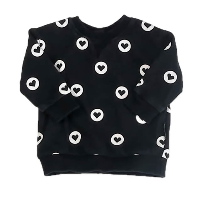 Trilogy Girls Black Hearts Long Sleeve Shirt Size: 18-24 Months Black Hearts