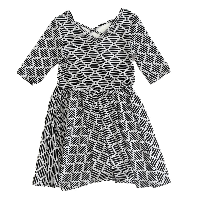 Dot Dot Smile Girls Black | Ivory Dress Size: 3-4T Black | Ivory