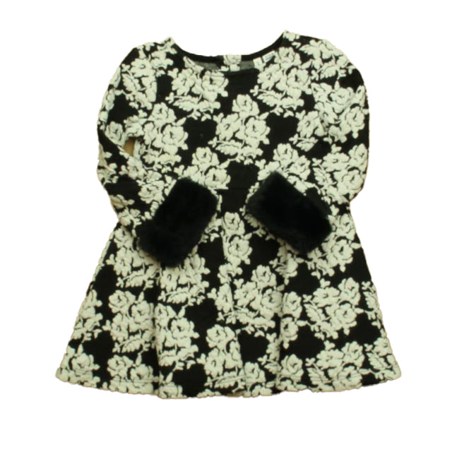 Janie and Jack Girls Black | Ivory Dress Size: 12-18 Months
