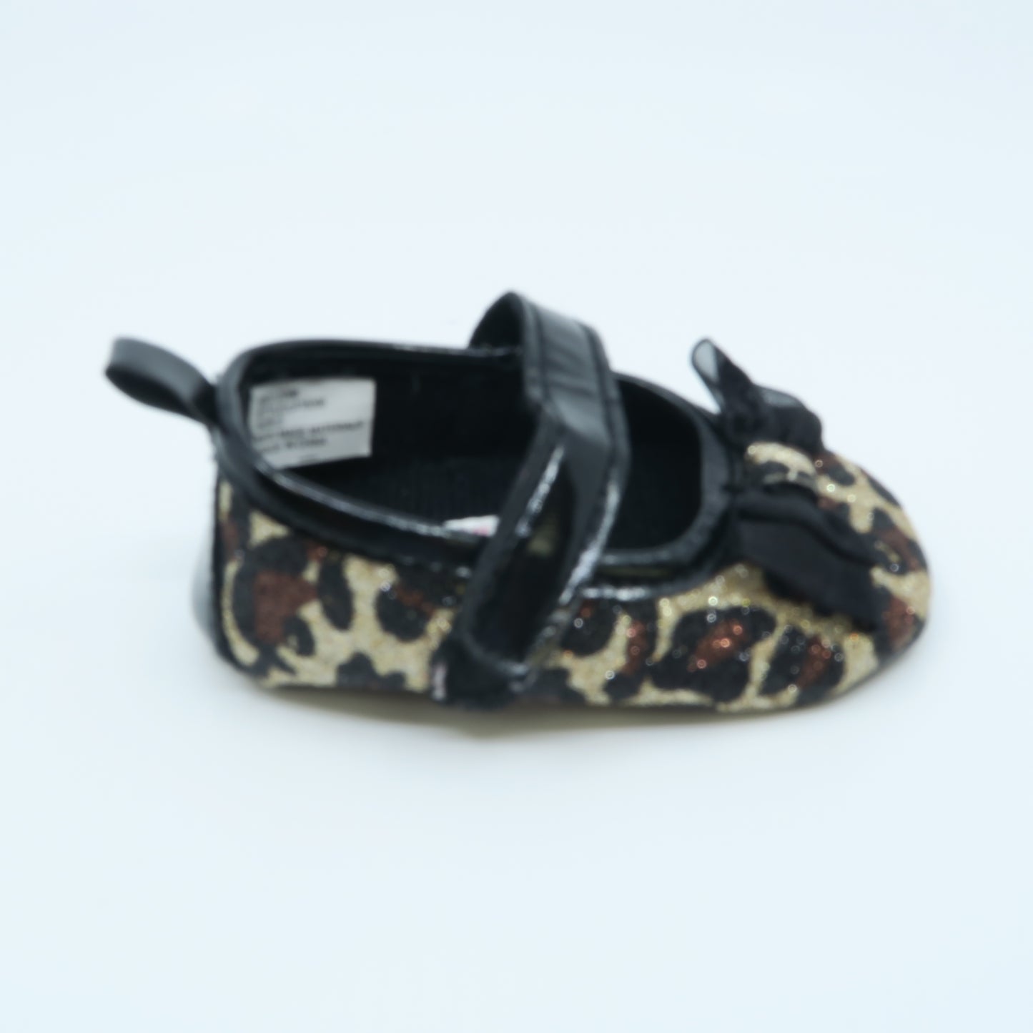Laura Ashley Girls Black Leopard Shoes Size: 2 Infant Black Leopard