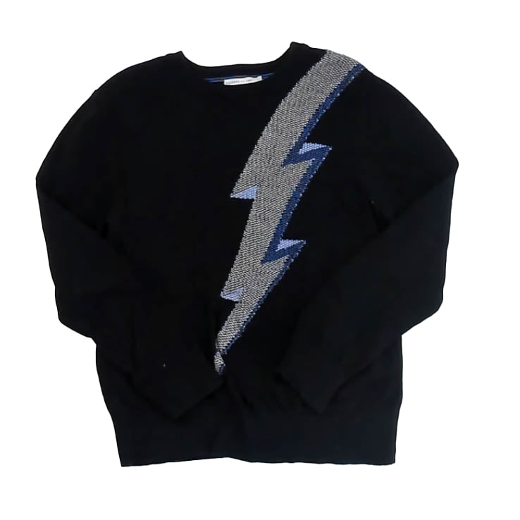 Rockets Of Awesome Boys Black | Lightning Bolt Sweater Size: 8 Years Black | Lightning Bolt