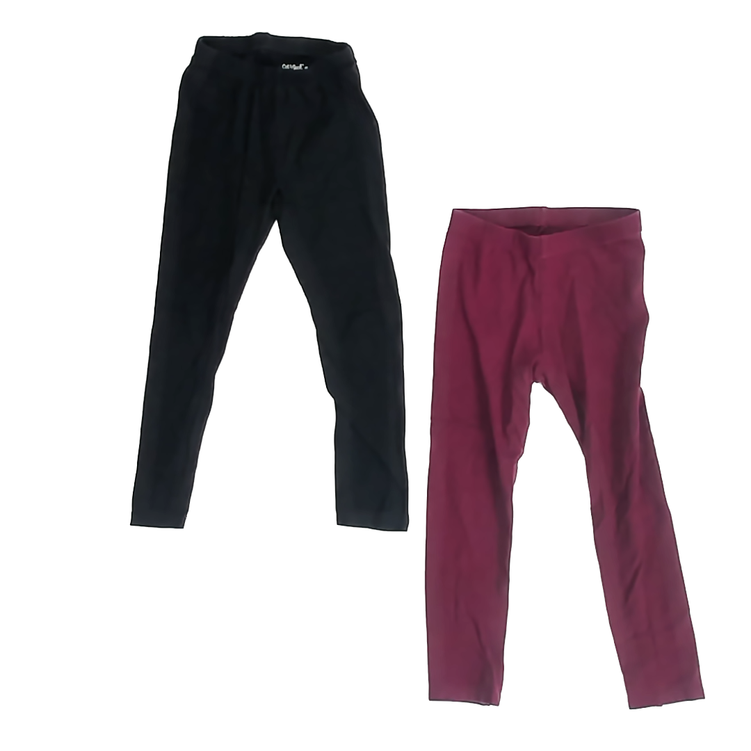 Cat & Jack Girls Black | Maroon Leggings Size: 4T Black | Maroon