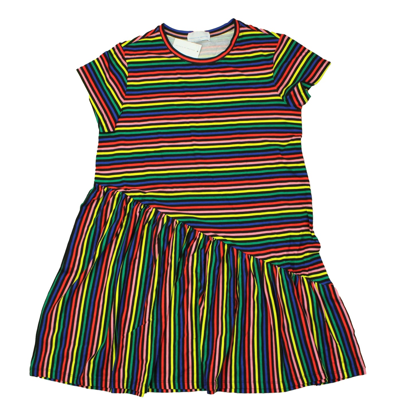 Rockets Of Awesome Girls Black | Multi | Stripes Dress Size: 12 Years Black | Multi | Stripes