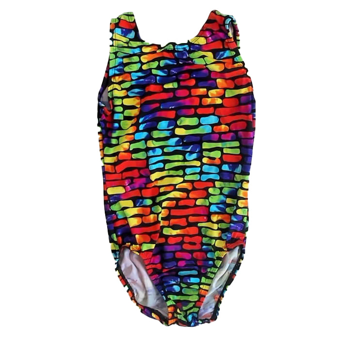 First Impressions Girls Black Multi Leotard Size: 4-5T Black Multi