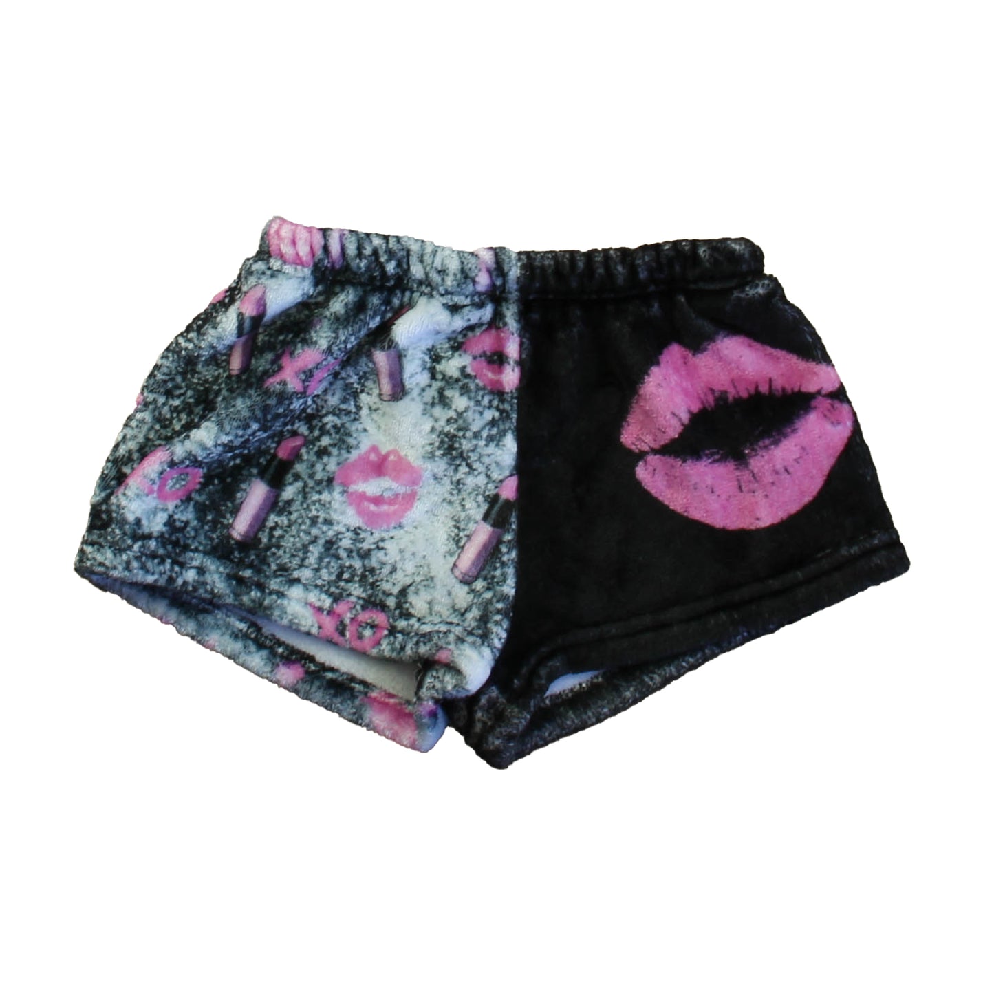 Penelope Wildberry Girls Black | Pink Lipstick Pajamas Size: 6 Years Black | Pink Lipstick