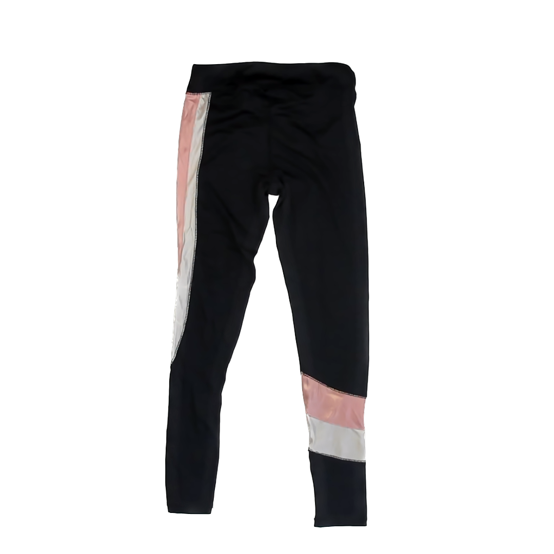 Rockets Of Awesome Girls Black | Pink | Silver Leggings Size: 10 Black | Pink | Silver