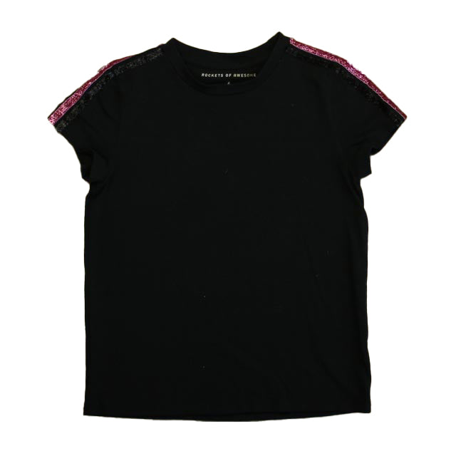 Rockets Of Awesome Girls Black | Pink T-Shirt Size: 6 Years Black | Pink