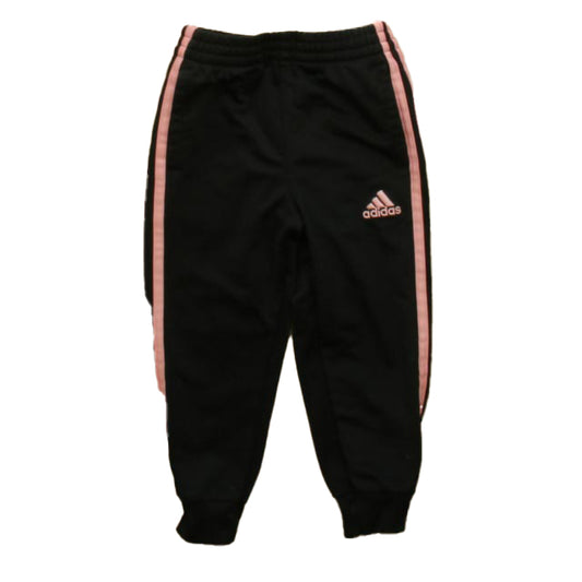 Adidas Girls Black | Pink Athletic Pants Size: 2T Black | Pink