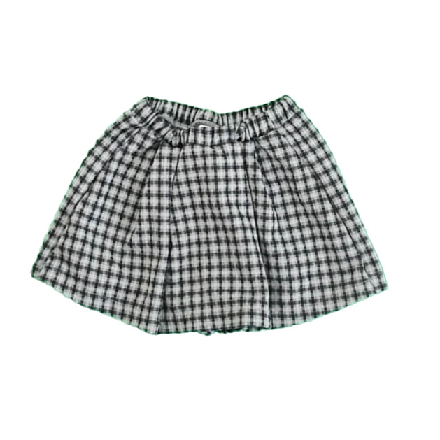 Zara Girls Black Plaid Skirt Size: 3-4T Black Plaid