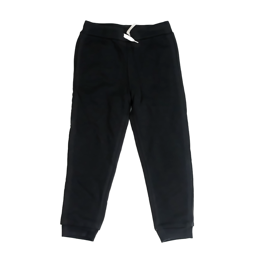 Lands' End Unisex Black Plush-lined Casual Pants Size: 6-7 Years Black Plush-lined