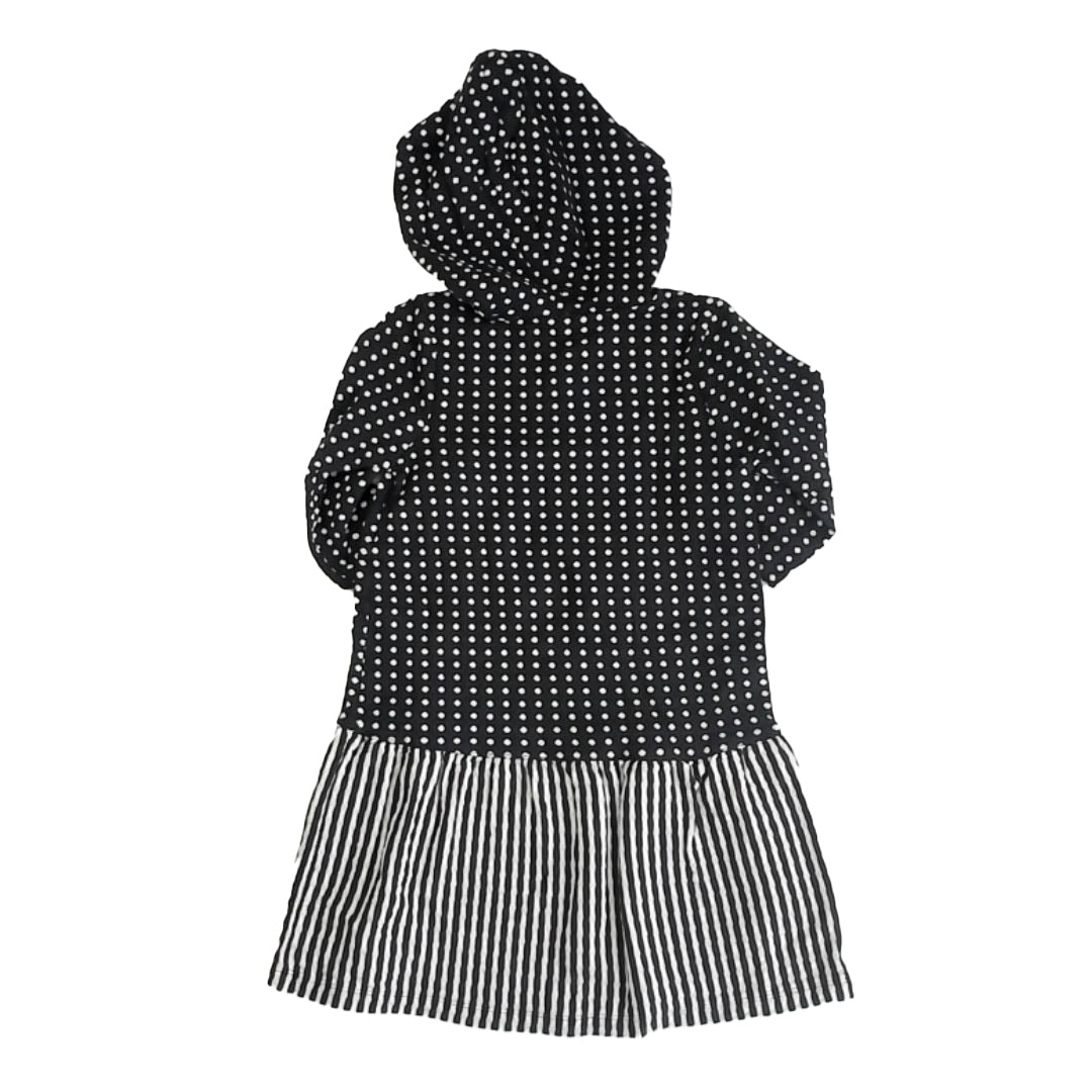 Tea Collection Girls Black Polka Dots Dress Size: 6 Years Black Polka Dots